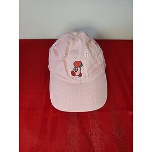 Kirby Pink Dad Hat Strawberry Embroidered Nintendo Adjustable Baseball Cap Used